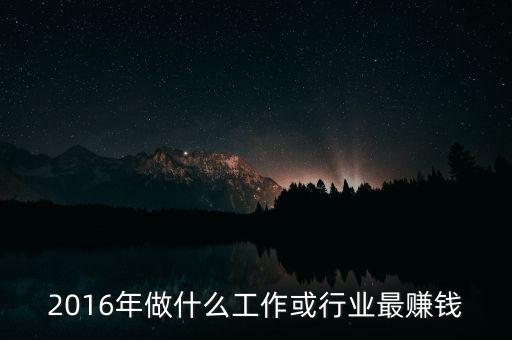 2016年做什么工作或行業(yè)最賺錢(qián)