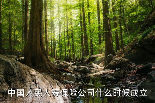 中國人民人壽保險(xiǎn)公司什么時(shí)候成立