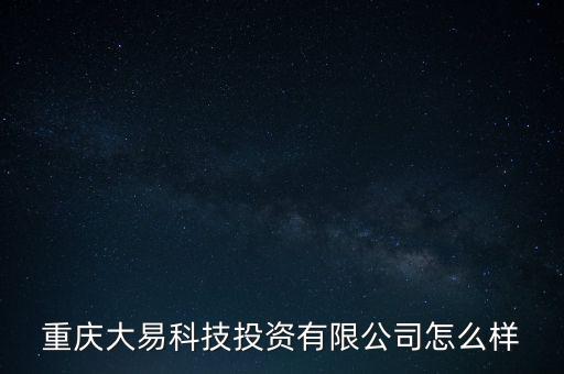 重慶有什么投資有限公司成立日期，重慶大易科技投資有限公司怎么樣