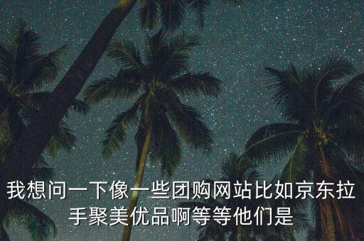 我想問一下像一些團(tuán)購(gòu)網(wǎng)站比如京東拉手聚美優(yōu)品啊等等他們是