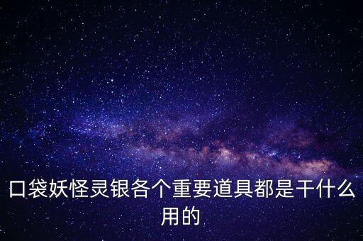口袋妖怪銀里的元力是干什么用的，口袋妖怪銀 不懂得物品的作用意思1 普力使用招式有作用2