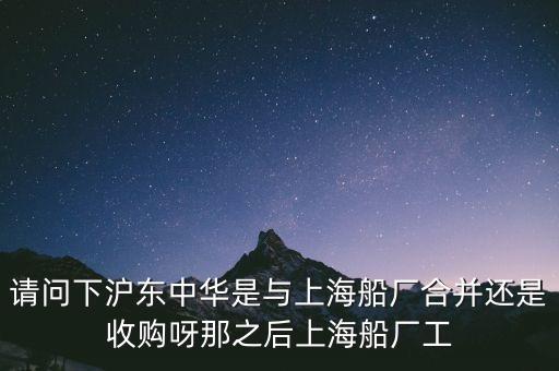 上海船廠為什么合并，有人知道造船長都有那寫啊