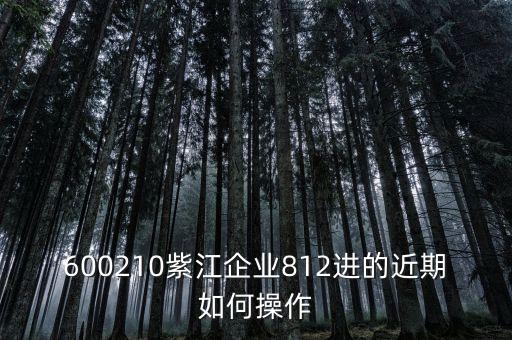 600210紫江企業(yè)812進的近期如何操作