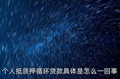 質(zhì)押再貸款什么意思，信貸資產(chǎn)質(zhì)押再貸款是什么意思