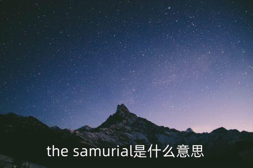 白武士是什么意思，the samurial是什么意思