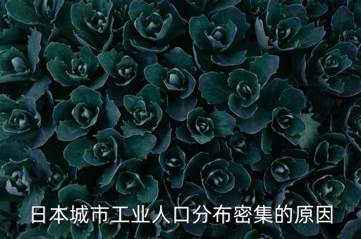 日本城市工業(yè)人口分布密集的原因