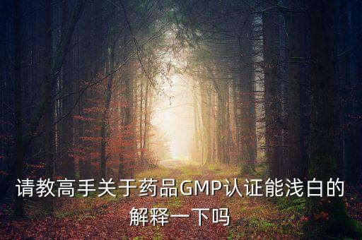 藥品gmp證書(shū)是什么，什么是制藥行業(yè)GMP