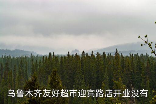 烏魯木齊友好超市迎賓路店開業(yè)沒有