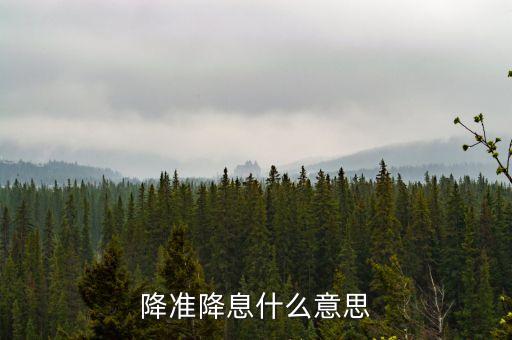 降準降息中的降準是什么意思，降息降準什么意思 si