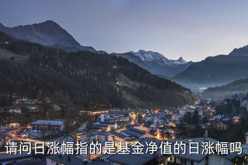 請問日漲幅指的是基金凈值的日漲幅嗎