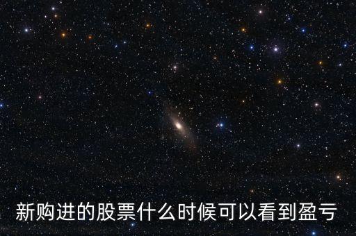 新購進的股票什么時候可以看到盈虧