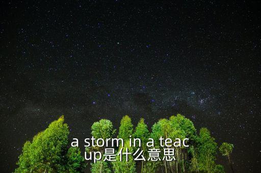 茶杯里的風(fēng)暴什么意思，a storm in a teacup是什么意思