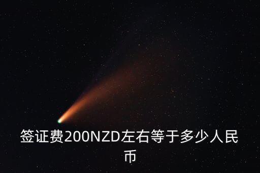簽證費200NZD左右等于多少人民幣