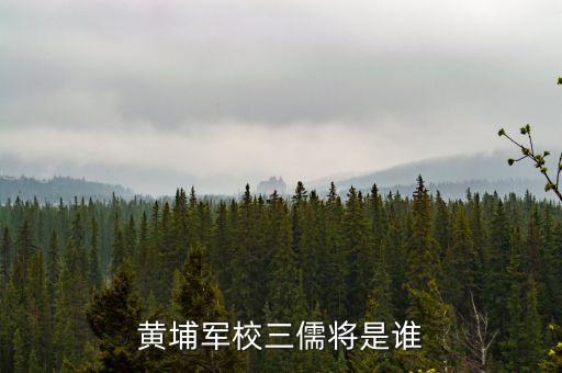 黃埔軍校三儒將是誰(shuí)