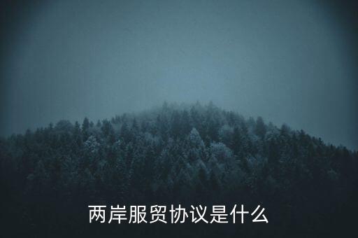 兩岸貨貿(mào)協(xié)議是什么，臺灣服貿(mào)協(xié)議是什么