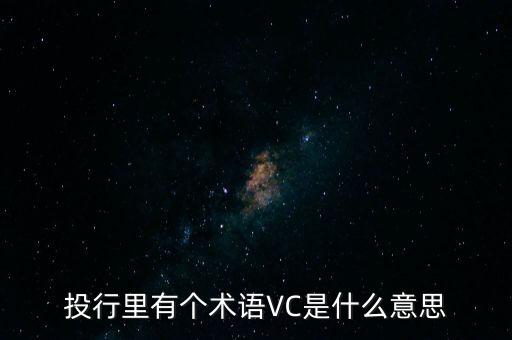 經(jīng)濟(jì)學(xué)中vc表示什么，金融中的VC是什么意思啊