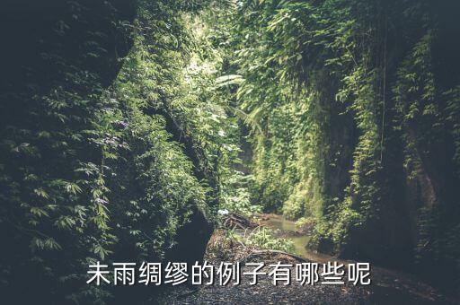 生活中什么事例叫未雨稠募，未雨綢繆的事例有什么