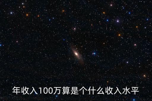 年收入100萬算是個(gè)什么收入水平