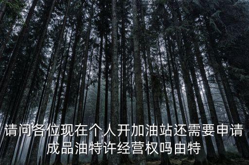 請問各位現(xiàn)在個人開加油站還需要申請成品油特許經(jīng)營權(quán)嗎由特