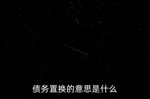 債務(wù)置換的意思是什么