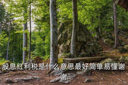 股息紅利稅是什么意思最好簡單易懂謝謝