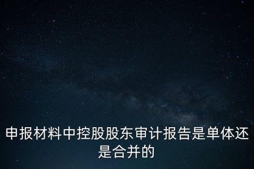 什么是控股股東審計報告，審計報告是什么