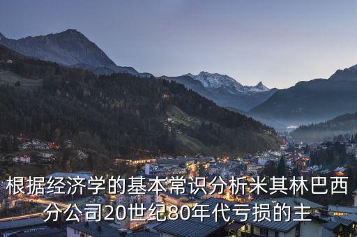 根據(jù)經(jīng)濟學的基本常識分析米其林巴西分公司20世紀80年代虧損的主
