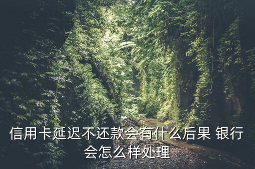 信用卡寬限期還款有什么影響，信用卡延遲不還款會有什么后果 銀行會怎么樣處理
