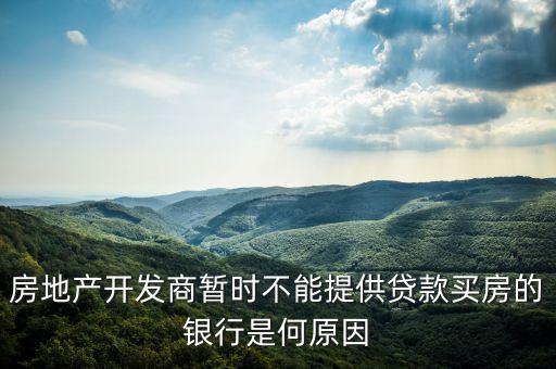房地產(chǎn)開(kāi)發(fā)商為什么不向銀行借款，房地產(chǎn)開(kāi)發(fā)商向銀行貸款為什么貸不出來(lái)呢