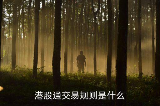 港股通有什么交易規(guī)則，港股通交易有哪些限制