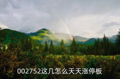 002752什么時候上市，002752這幾怎么天天漲停板