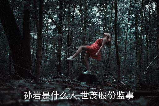 孫巖是什么人 世茂股份監(jiān)事