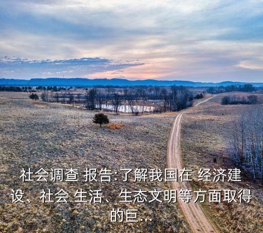 社會(huì)調(diào)查 報(bào)告:了解我國(guó)在 經(jīng)濟(jì)建設(shè)、社會(huì) 生活、生態(tài)文明等方面取得的巨...