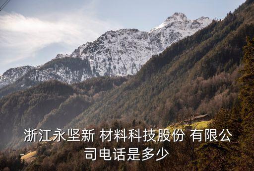  浙江永堅新 材料科技股份 有限公司電話是多少