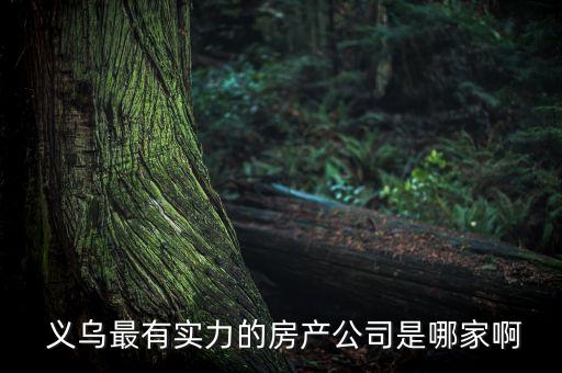  義烏最有實力的房產(chǎn)公司是哪家啊