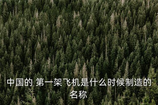 中國的 第一架飛機(jī)是什么時(shí)候制造的名稱
