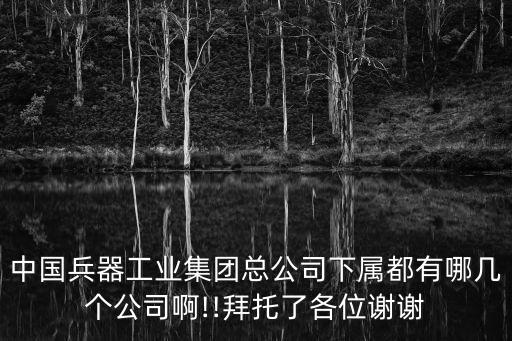 中國(guó)兵器工業(yè)集團(tuán)總公司下屬都有哪幾個(gè)公司啊!!拜托了各位謝謝