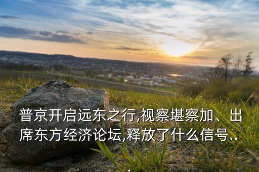  普京開啟遠(yuǎn)東之行,視察堪察加、出席東方經(jīng)濟(jì)論壇,釋放了什么信號...