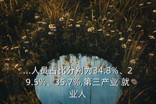 ...人員占比分別為34.8%、29.5%、35.7%,第三產(chǎn)業(yè) 就業(yè)人