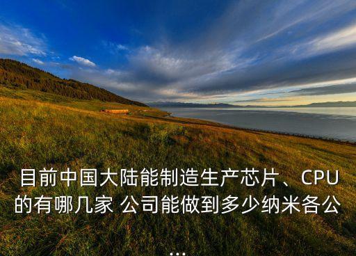 處理器上市公司