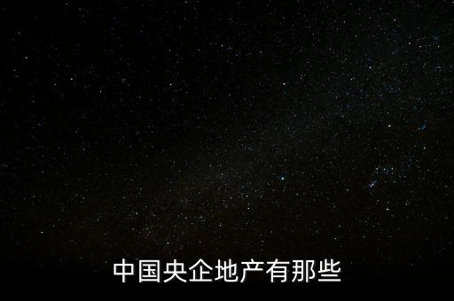中國央企地產(chǎn)有那些