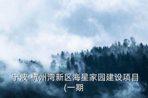  寧波 杭州灣新區(qū)海星家園建設項目(一期