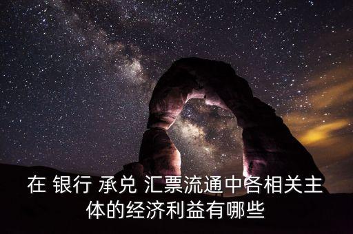 在 銀行 承兌 匯票流通中各相關(guān)主體的經(jīng)濟(jì)利益有哪些