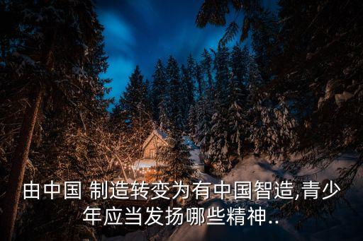 由中國 制造轉(zhuǎn)變?yōu)橛兄袊窃?青少年應(yīng)當(dāng)發(fā)揚(yáng)哪些精神..