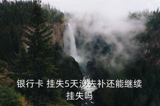  銀行卡 掛失5天沒去補還能繼續(xù) 掛失嗎