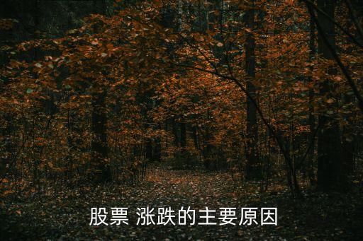  股票 漲跌的主要原因