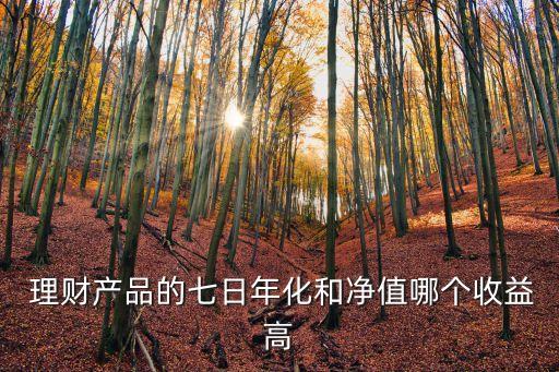  理財(cái)產(chǎn)品的七日年化和凈值哪個(gè)收益高