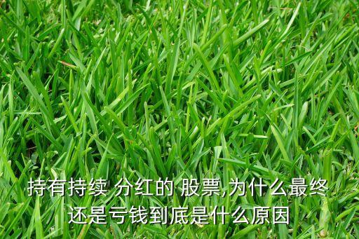 持有持續(xù) 分紅的 股票,為什么最終還是虧錢到底是什么原因