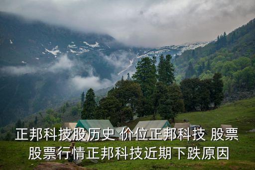正邦科技股歷史 價位正邦科技 股票 股票行情正邦科技近期下跌原因