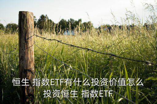 恒生 指數(shù)ETF有什么投資價(jià)值怎么投資恒生 指數(shù)ETF